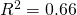 R^2 = 0.66